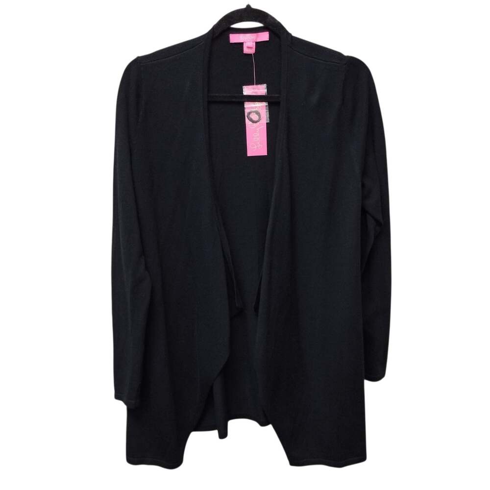 NWT Lilly Pulitzer Womens Dustin Open Cardigan Large Black Capsule Layers Basic